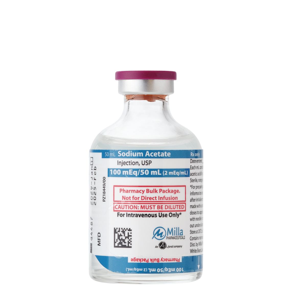 Sodium Acetate 2mEq Injection 50mL