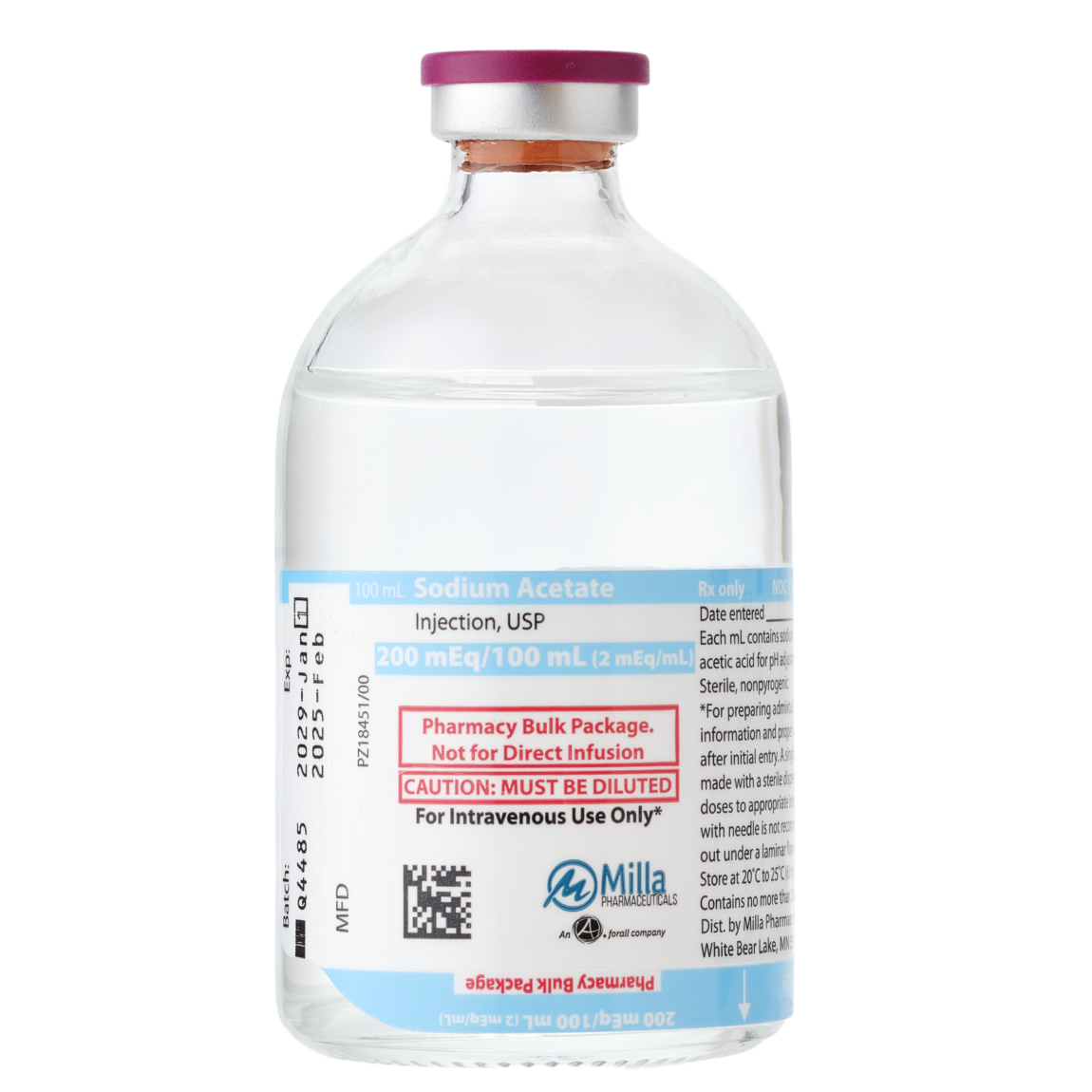 Sodium Acetate 2mEq Injection 100mL